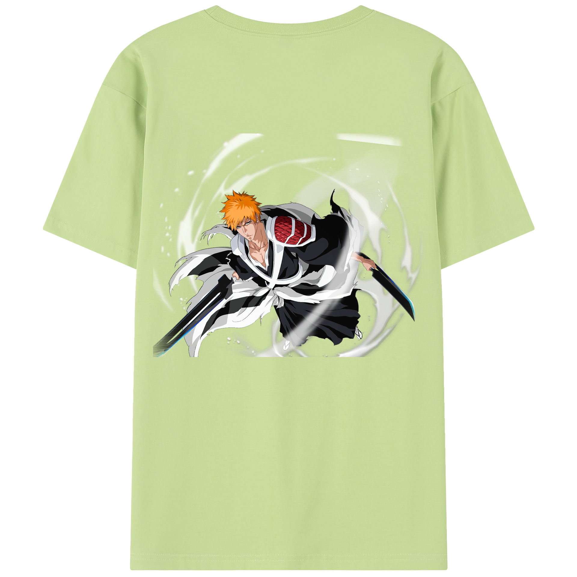（画像用） ブリーチ 黒崎一護（くろさき いちご）BLEACH Kurosaki Ichigo 綿100％半袖Tシャツ（背面プリント）